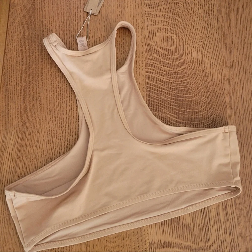 Skims (B9) Swim High Neck Racerback Bikini Top- Ochre NWT SIZE L